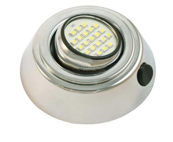 LED Aufbauspot 12 V - 6 LED - SMD - kaltweiß - schwenkbar - chrom - mit Schalter