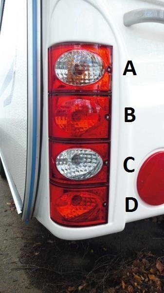 Schluß- / Bremsleuchte rot für Jokon Modulglas Rückleuchten-System