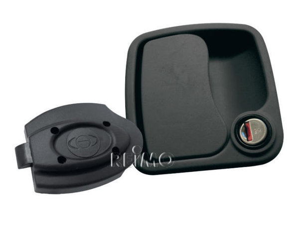 Kofferklappenschloß EUROGARAGE - schwarz - 34-42 mm Wandstärke - ohne Zylinder + Schlüssel / ZADI