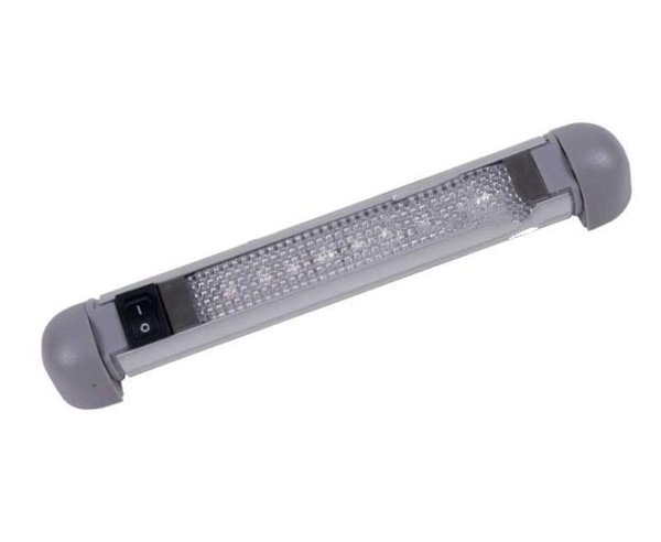 LED 12V Alu-Linienleuchte - 9 SMD LED - schwenkbar - 1,5 Watt - 144 Lumen - mit Schalter